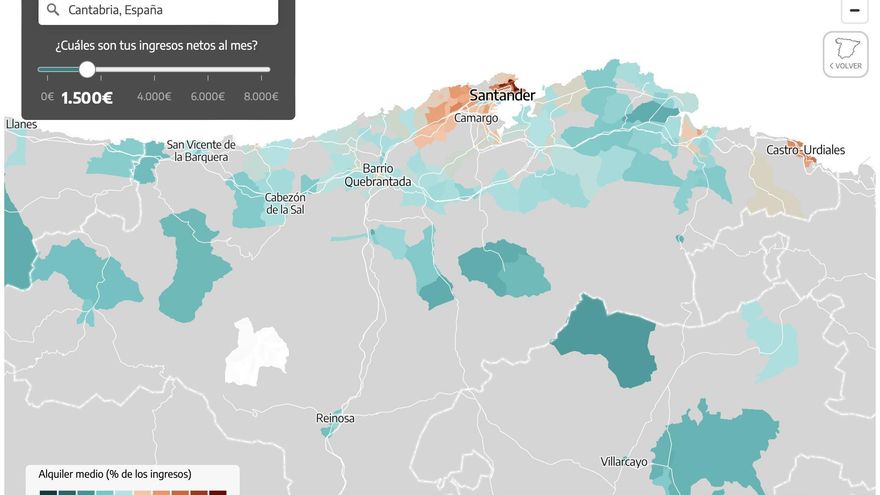 Cuando un techo es casi un lujo o el alquiler supera el 30% del salario medio en los núcleos más poblados de Cantabria