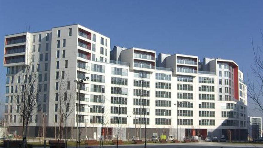 Bloque de viviendas protegidas en una capital de Euskadi. Foto:visesa