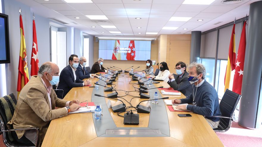 La reunión del Grupo Covid-19, para frenar la evolución de la pandemia en Madrid, en la Real Casa de Postas, Madrid, a 6 de octubre de 2020