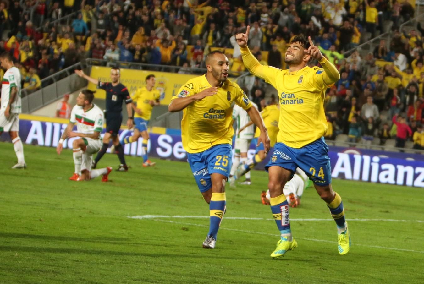 Imagen del encuentro en el Estadio de Gran Canaria entre la UD Las Palmas y el Granada C.F.