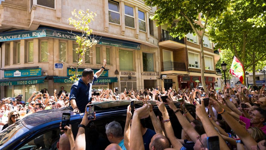 Santiago Abascal en Albacete en el último día de campaña antes del 23J