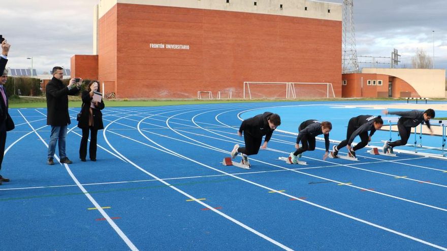 Las nuevas pistas de atletismo de la Universidad de León en el Campus de Vegazana.