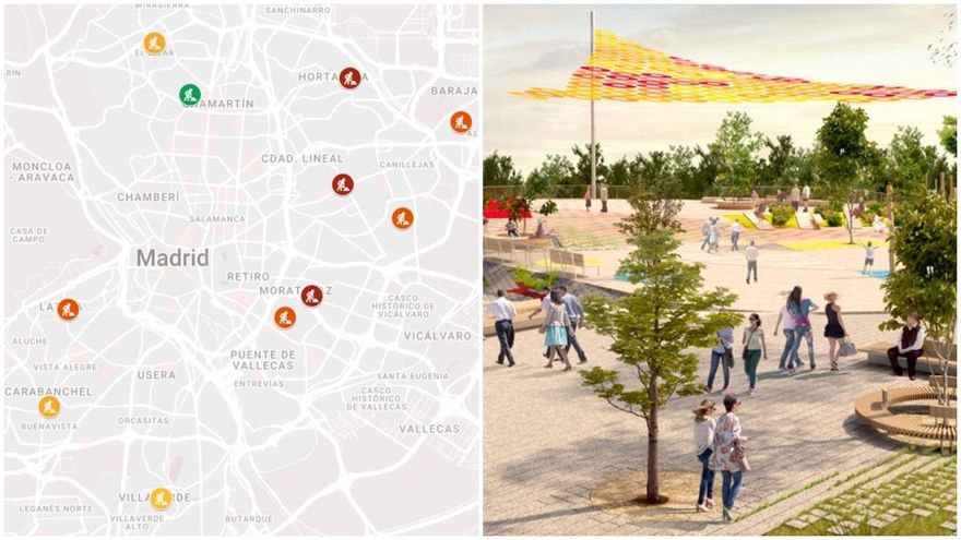 Las obras que no llegan a la periferia de Madrid: Almeida solo reforma una de las once plazas prometidas