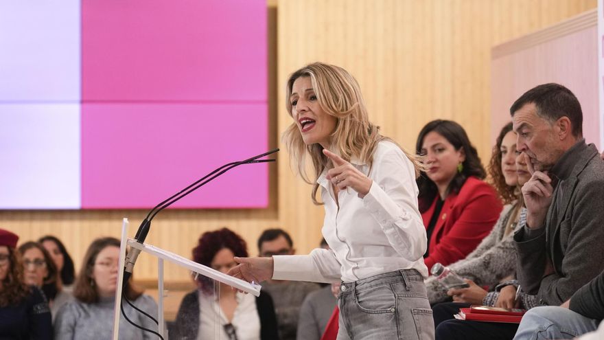 Yolanda Díaz, reúne este viernes a los otros cuatro ministros de Sumar con cartera en el Gobierno durante un acto del partido