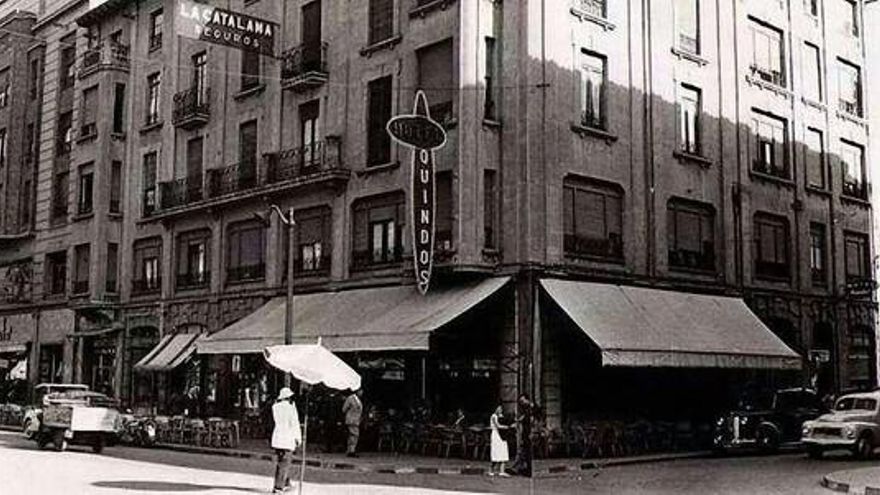 Antigua ubicación del Hotel Quindós en la avenida Ordoño II de la capital leonesa.