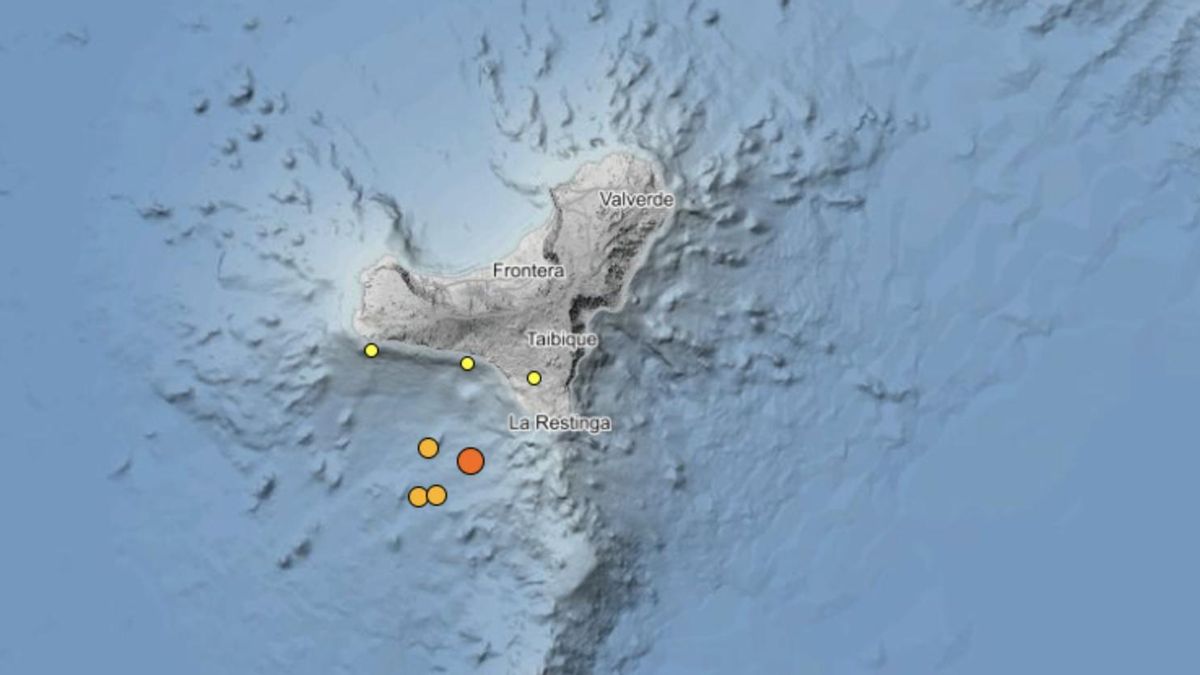 Registrados siete terremotos esta madrugada en El Hierro, uno de ellos de magnitud 3,8