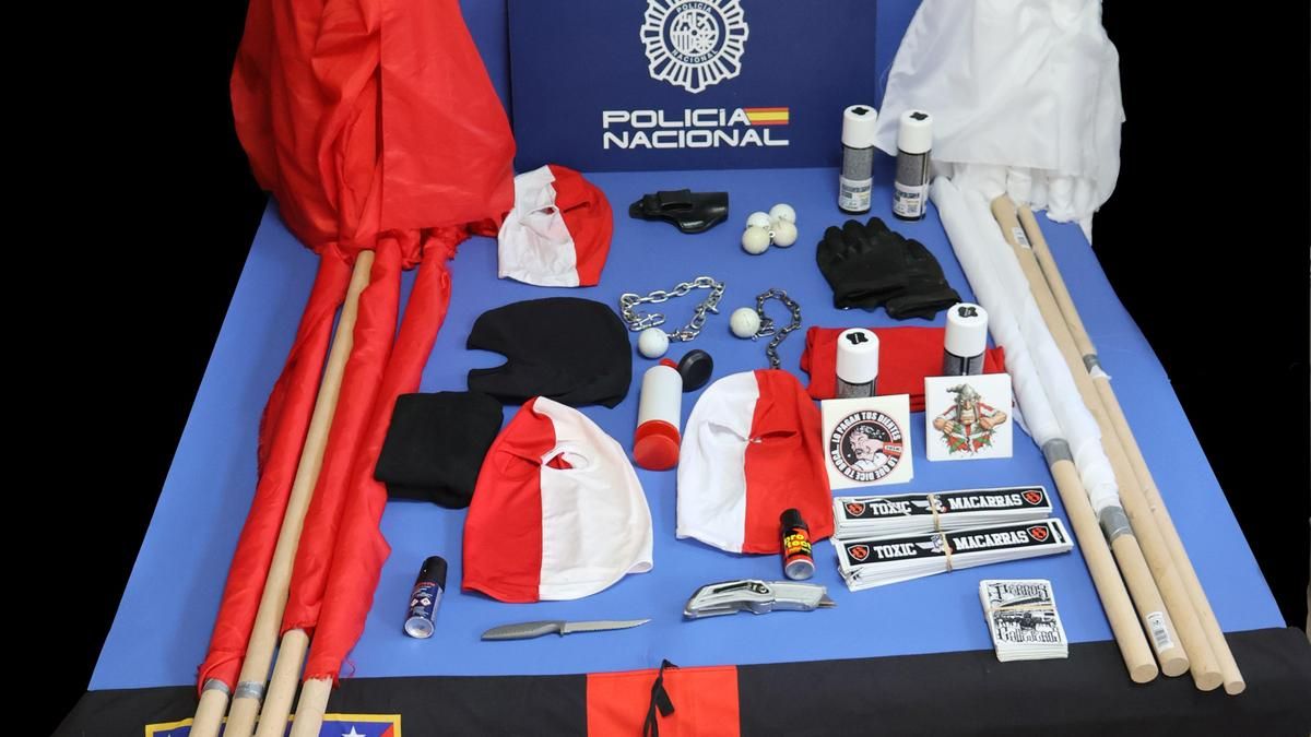 Material incautado por la Policía Nacional