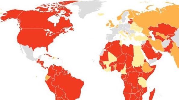 Países que imponen restricciones a viajeros