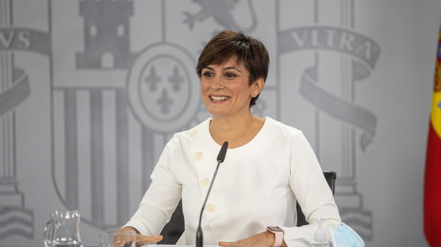 La ministra portavoz, Isabel Rodríguez, durante la rueda de prensa posterior a la reunión del Consejo de Ministros en. EFE/Rodrigo Jiménez.