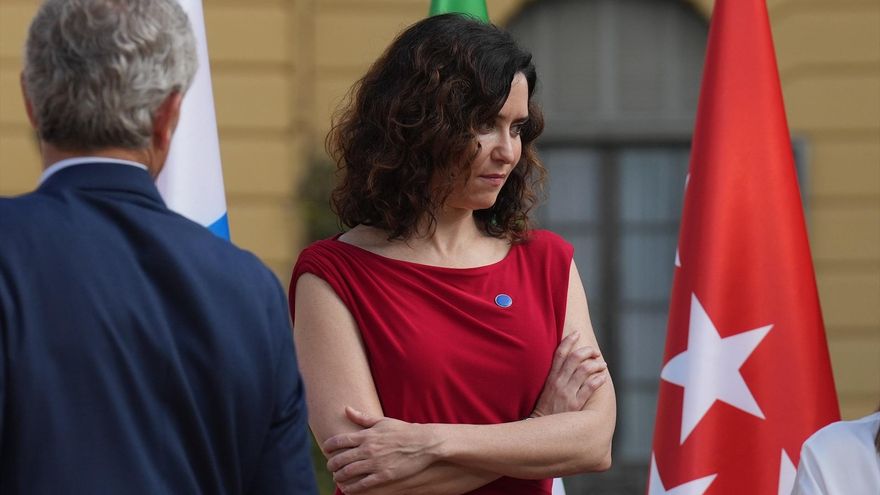 EuropaPress 6778583 presidenta comunidad madrid isabel diaz ayuso llegada xxviii conferencia