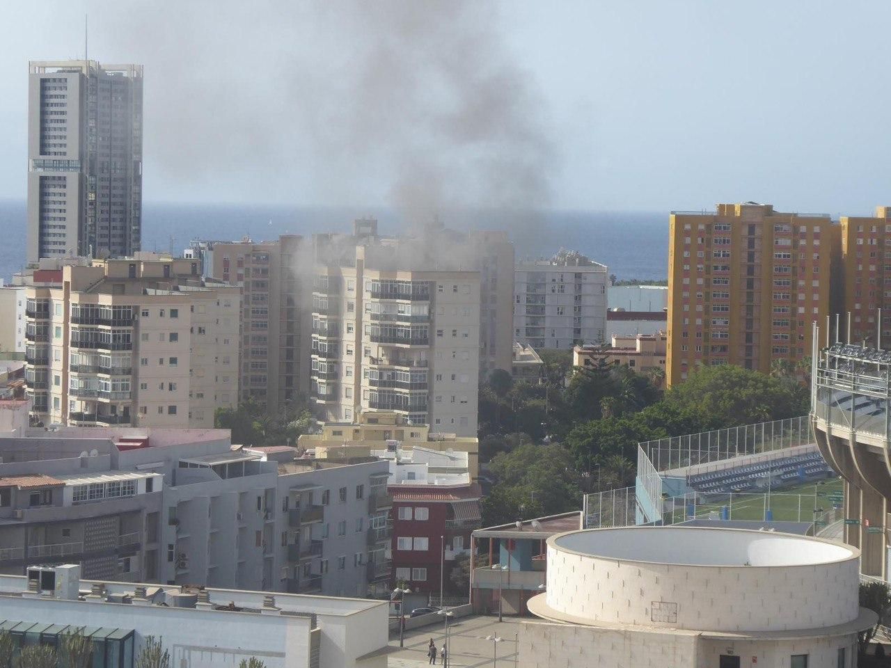 Incendio en Santa Cruz de Tenerife