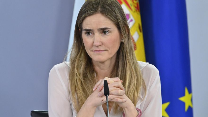 Sara Aagesen durante una rueda de prensa tras un Consejo de Ministros.