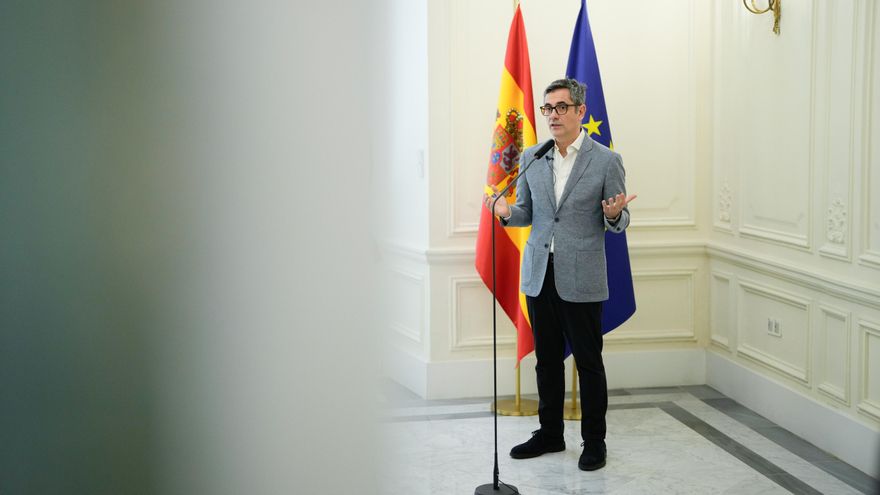 El ministro de la Presidencia, Justicia y Relaciones con las Cortes, Félix Bolaños, el sábado