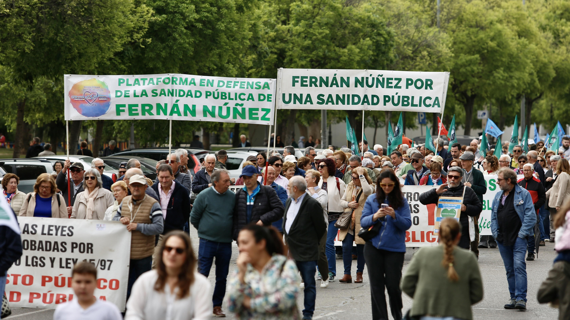 Manifestación de las Mareas Blancas por la sanidad pública
