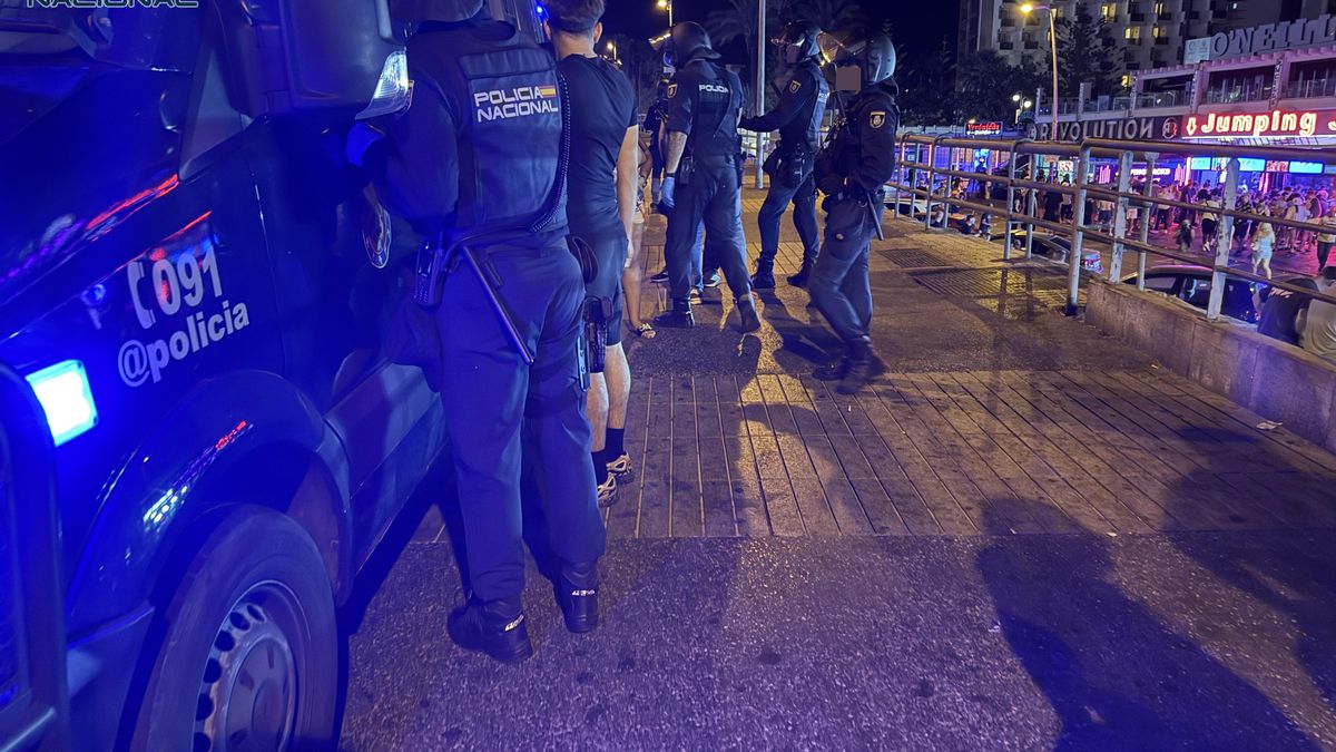 Una gran redada en una zona de ocio del sur de Tenerife se salda con seis detenidos y 40 sancionados