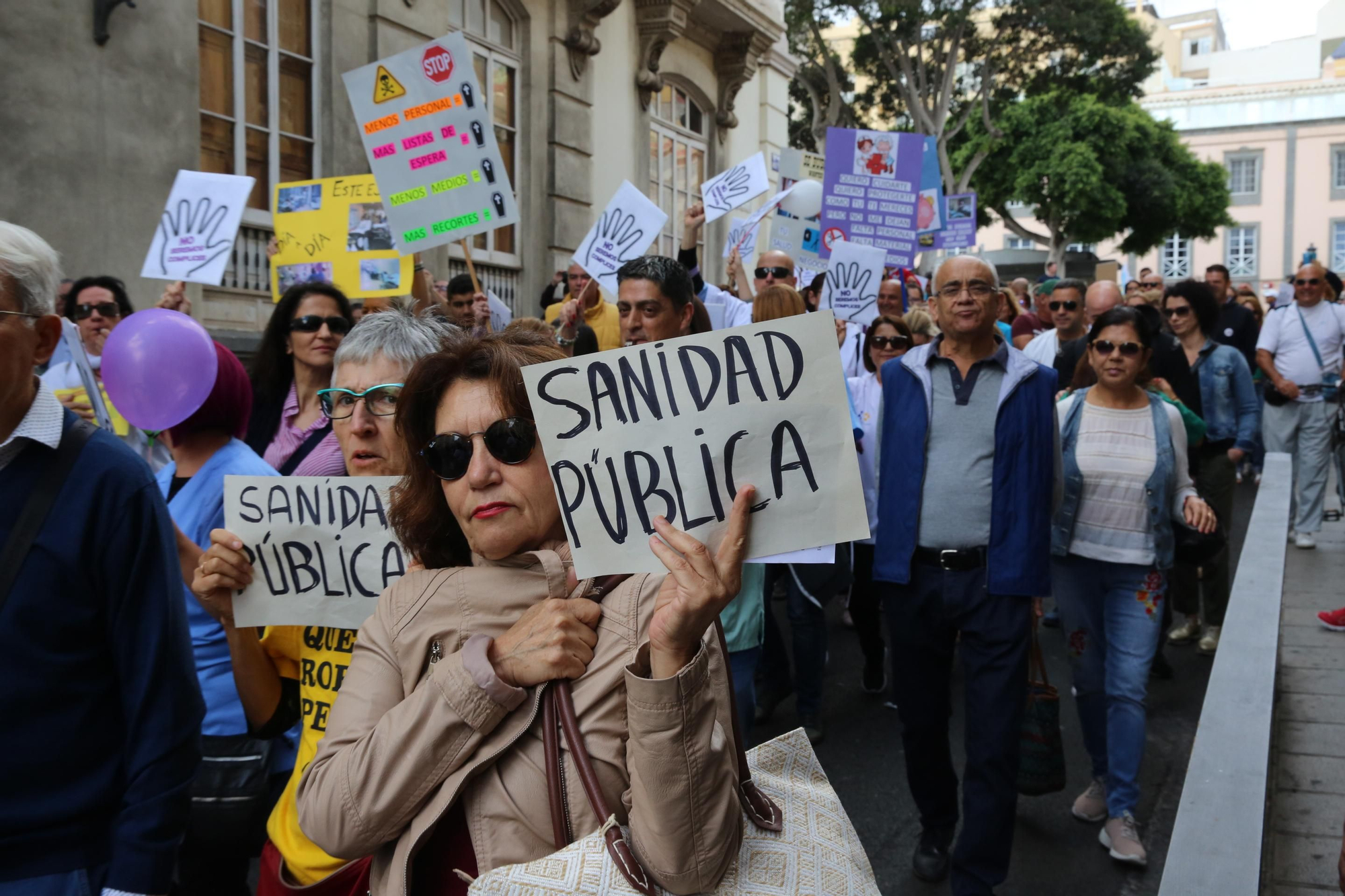 Manifestación por la sanidad en Las Palmas de Gran Canaria
