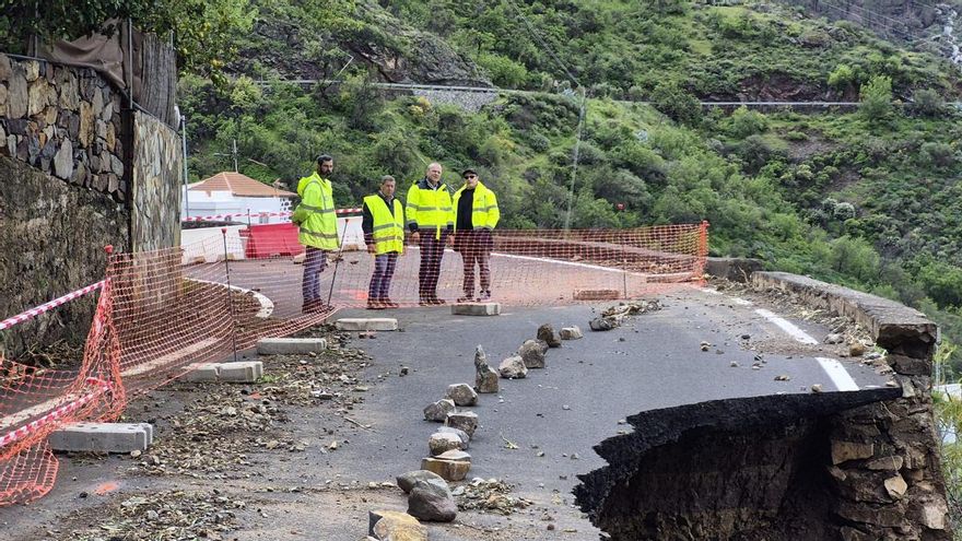 La borrasca Therese le cuesta a Gran Canaria más de cuatro millones de euros en obras de emergencia de las carreteras más afectadas