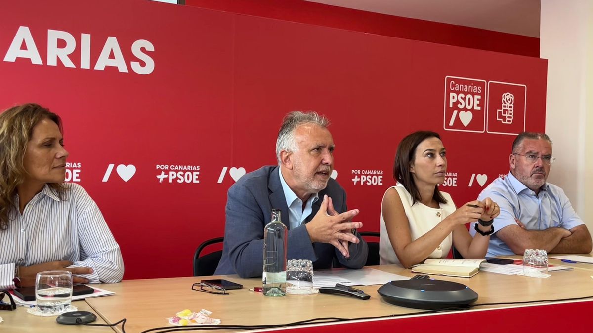 Reunión de la Ejecutiva del PSOE en Canarias, este miércoles.