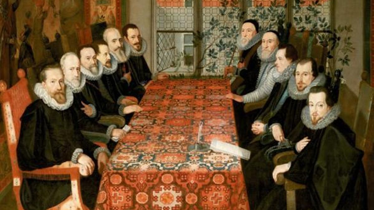 Óleo de las conversaciones que desembocarían en la firma del Tratado de Londres en 1604