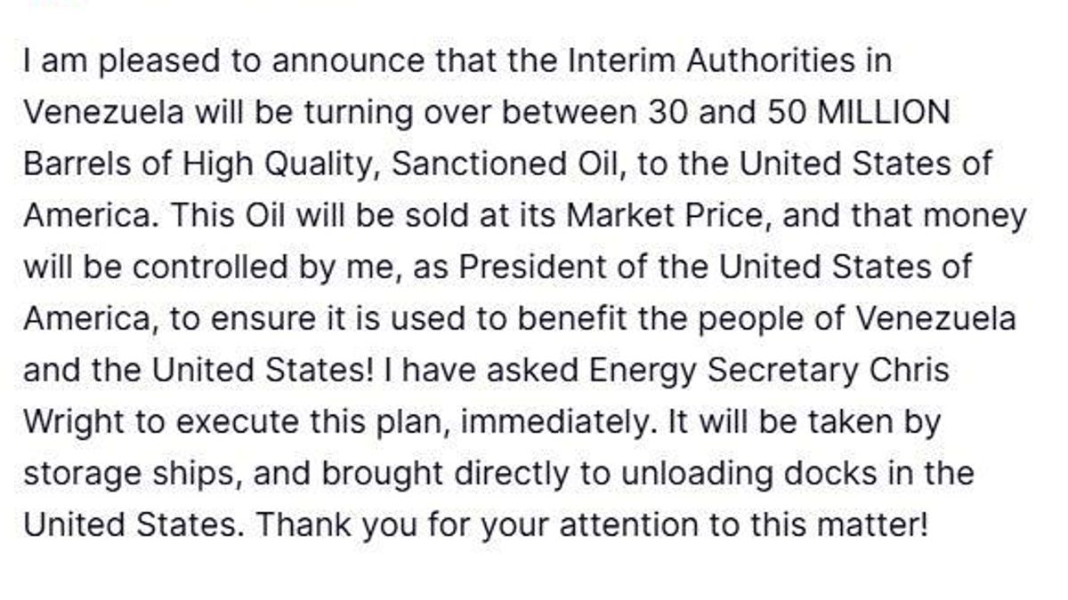 Donald Trump hizo el anuncio con un posteo.