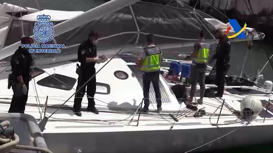 Intervenida una tonelada de cocaína oculta en un velero abordado en medio del Atlántico