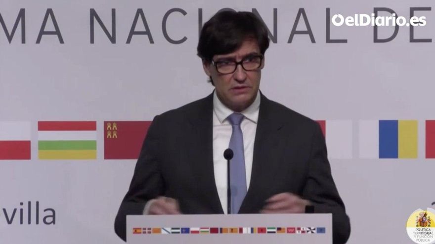 El ministro de Sanidad, Salvador Illa, en rueda de prensa