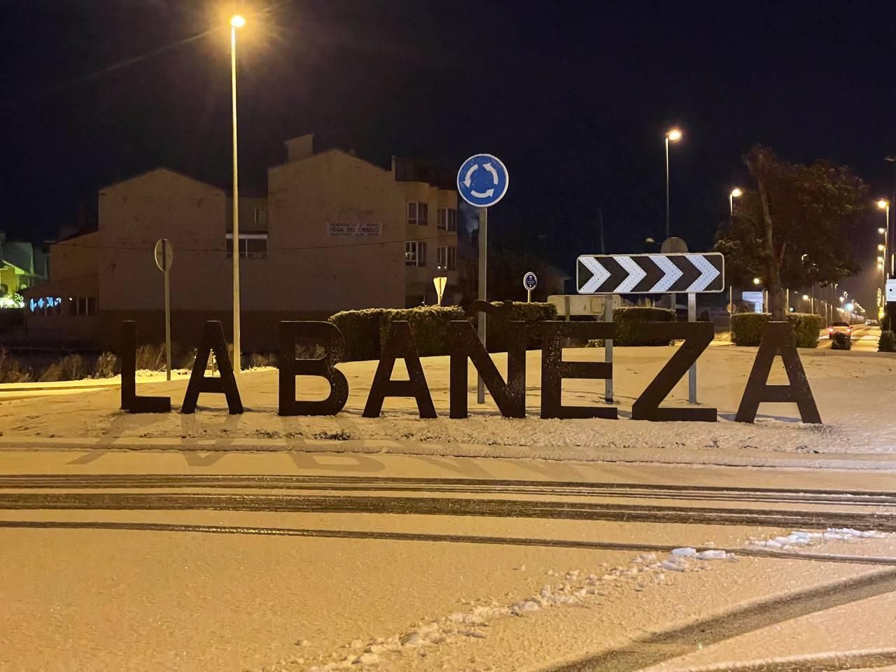 Nieve en La Bañeza