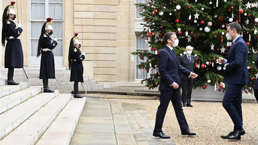 Reunión de Macron y Sánchez