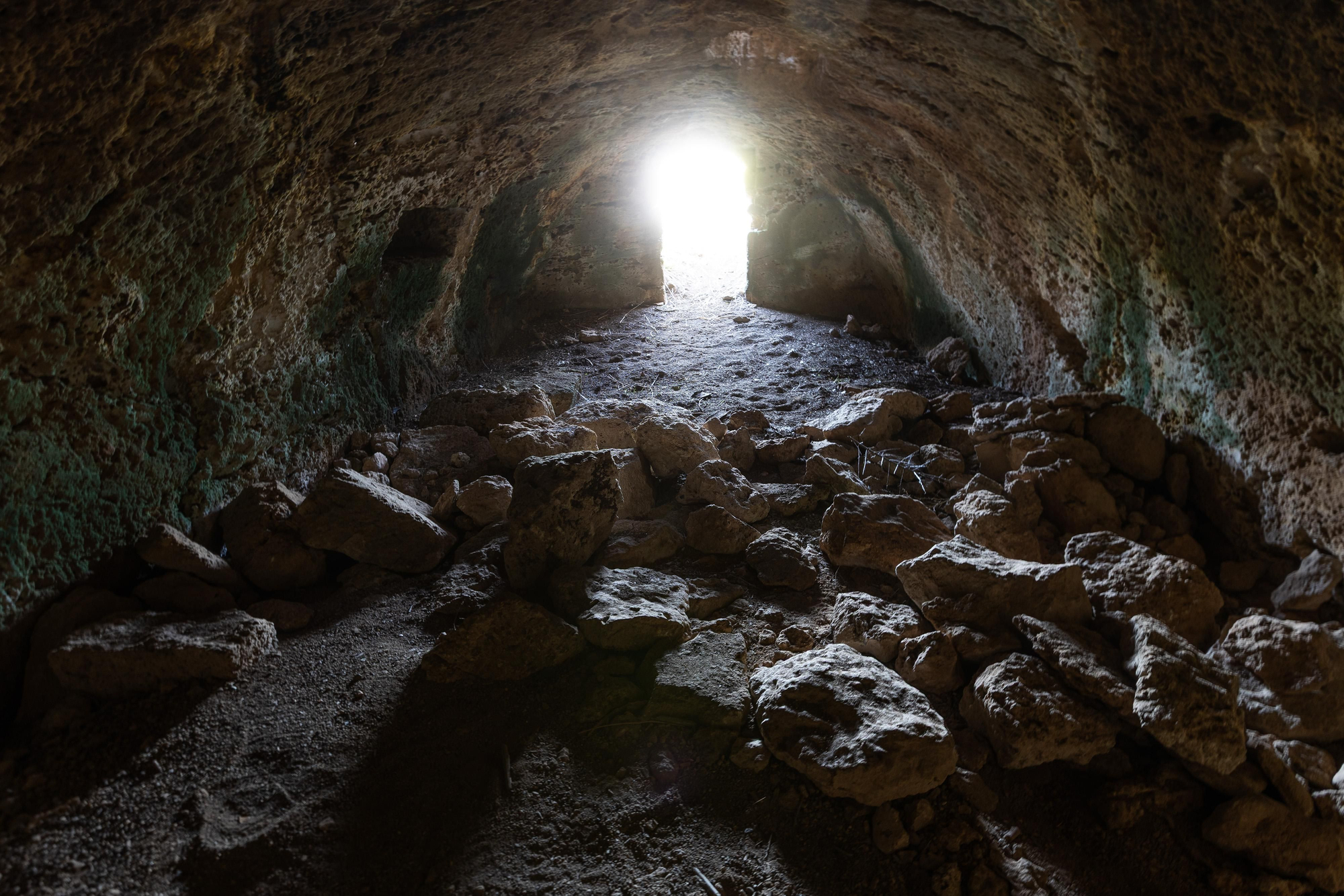 Interior de una de las cavidades del yacimiento de Son Sunyer
