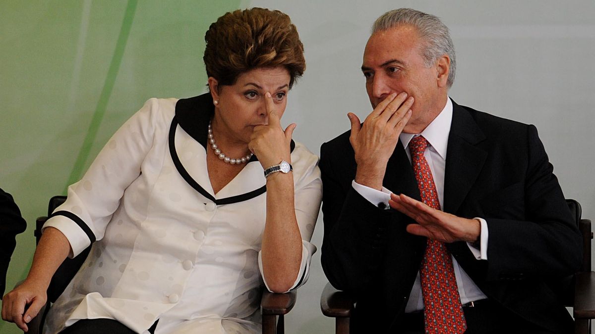 Dilma Rousseff, cuando era presidenta, y Temer, cuando era su vicepresidente, antes de impulsar su destitución.