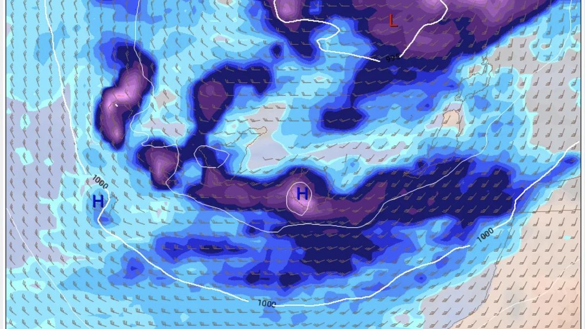 Canarias, a las puertas de un nuevo temporal de lluvia, viento y con nieve en cumbres