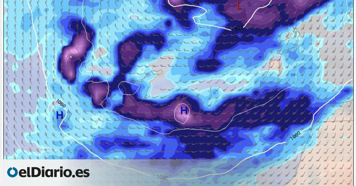 Canarias, a las puertas de un nuevo temporal de lluvia, viento y con nieve en cumbres