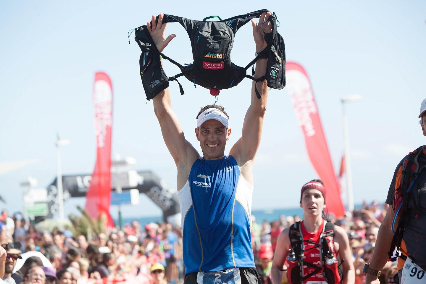 Yeray Durán, al cruzar la meta cuarto.