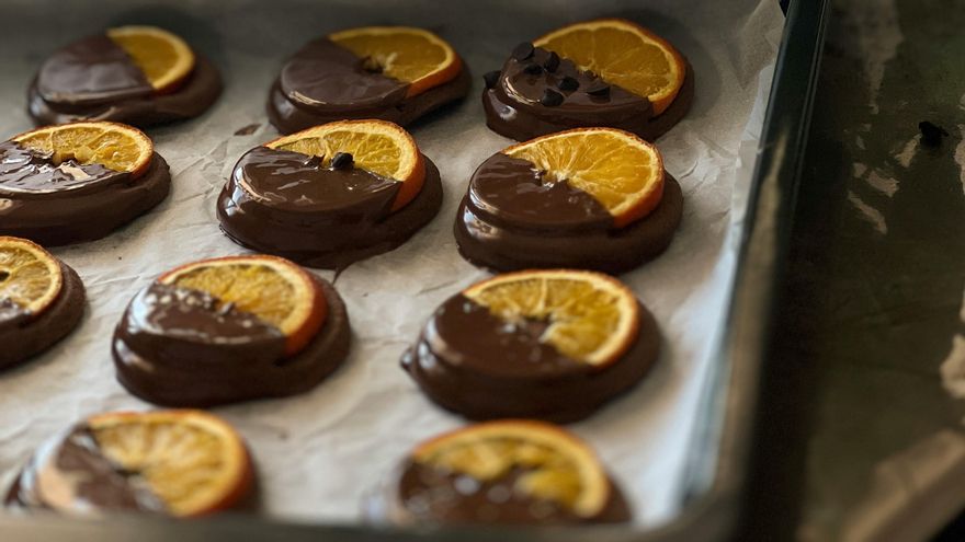 Galletas de naranja y chocolate