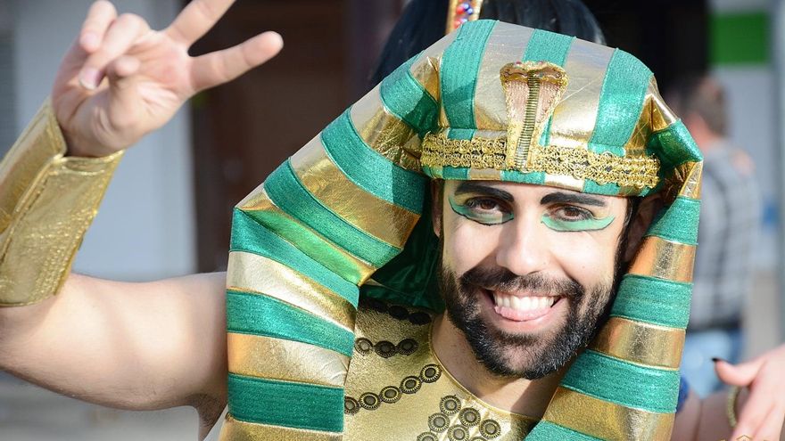 Un participante en el desfile del Carnaval 2022 en Tomelloso (Ciudad Real)