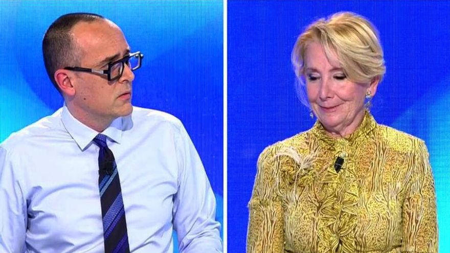 Risto llama al orden a Esperanza Aguirre en Cuatro: "¡Por favor, está hablando ella!"