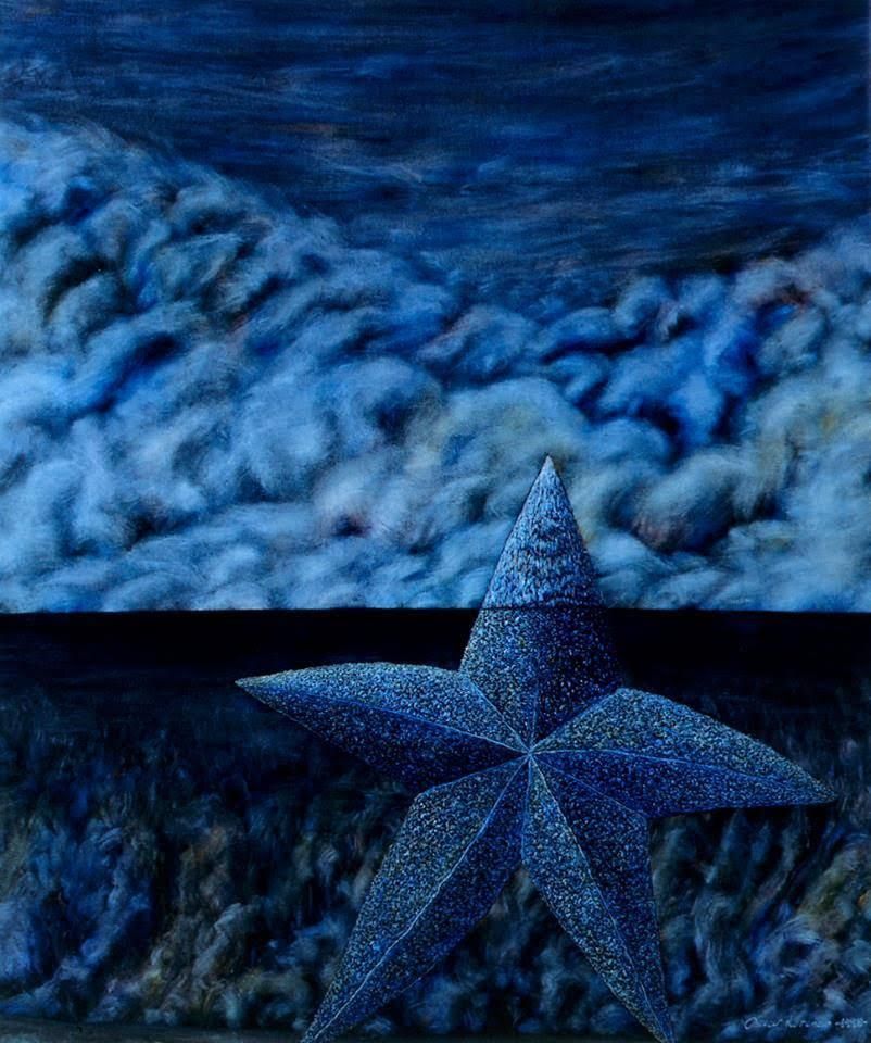 'Isla y estrella'. Óleo sobre lienzo, 65 x 50 cm. Óscar Lorenzo, 1988.