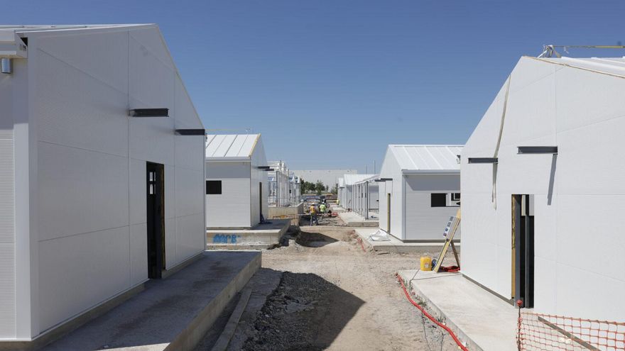Imagen de los módulos durante la obra en El Cañaveral
