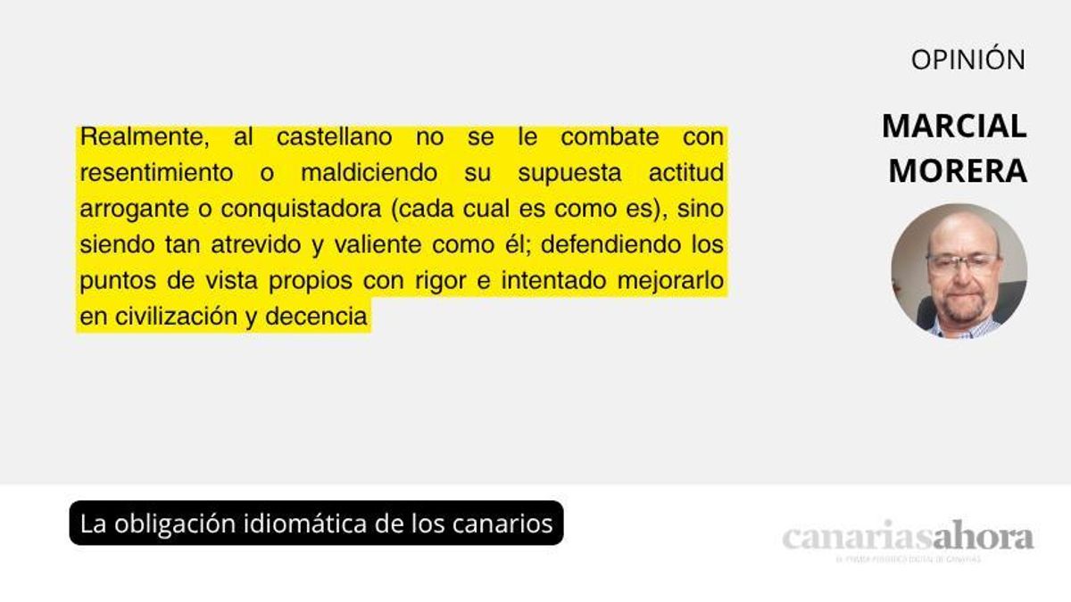 La obligación idiomática de los canarios
