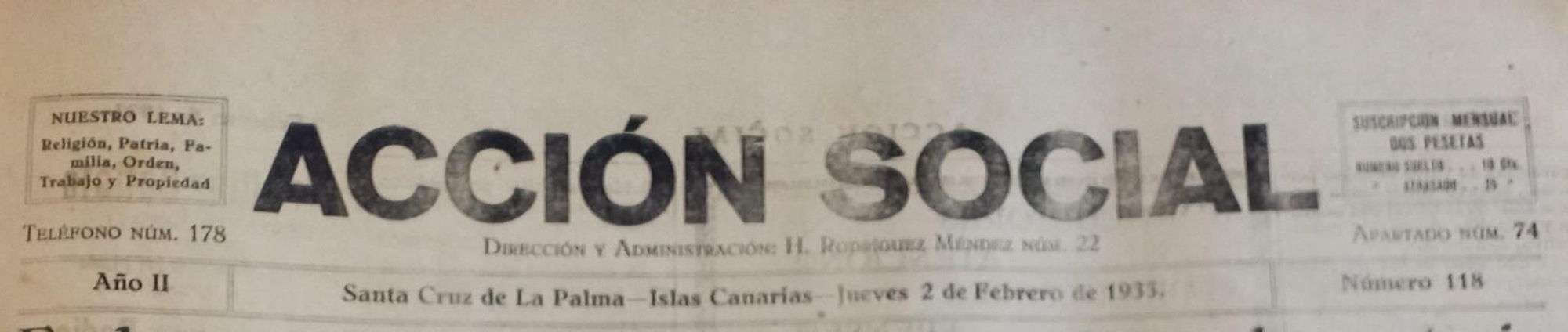 Cabecera de 'Acción social'.