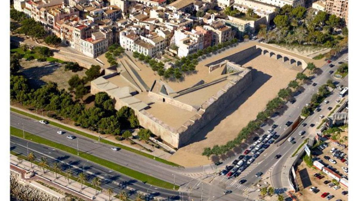 Recreación incluida en el proyecto de rehabilitación del Baluard de San Pere