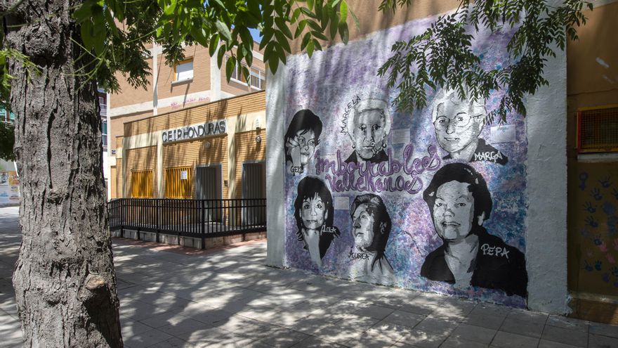 Mural feminista CEIP Honduras Vallecas