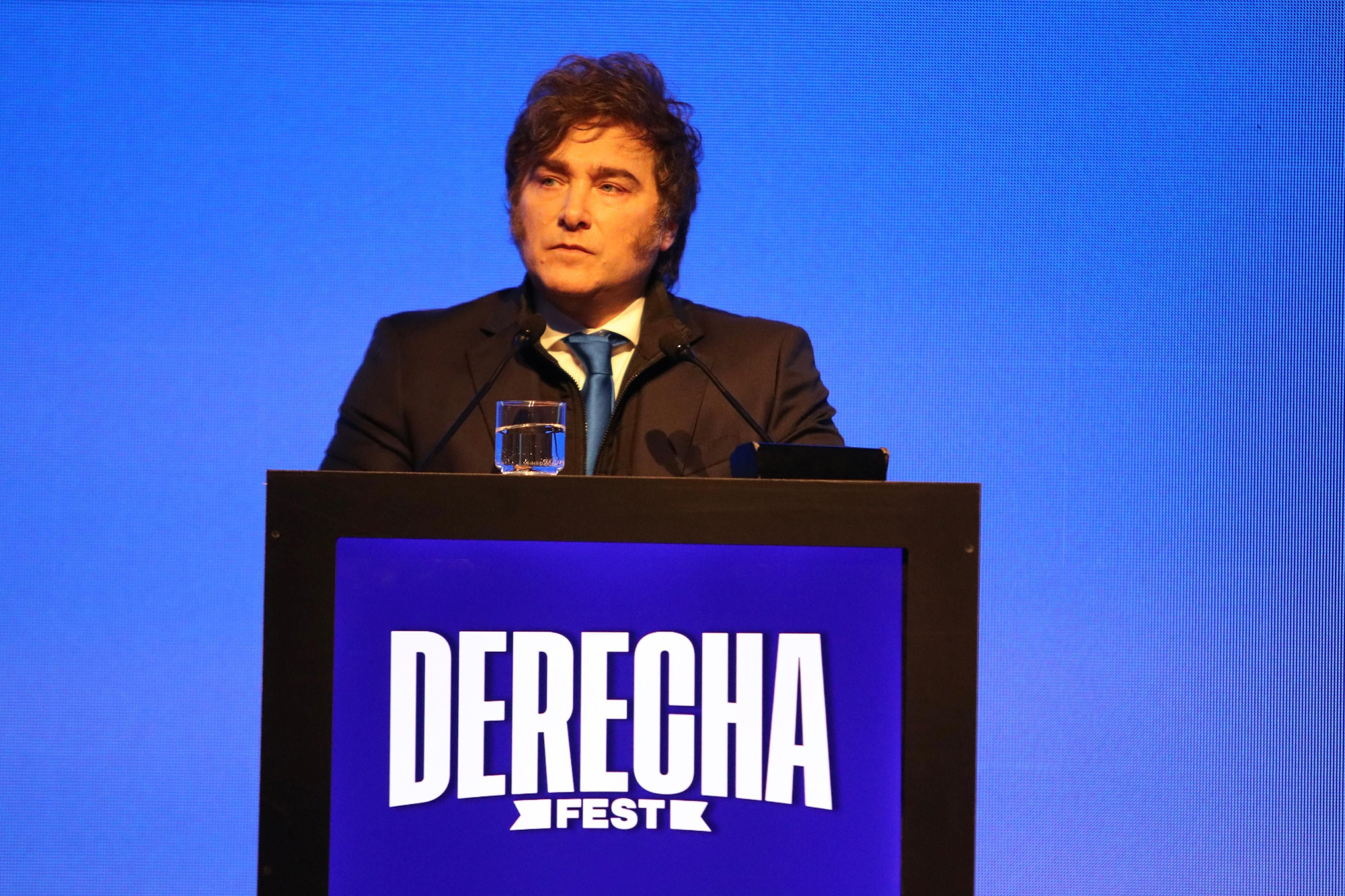 Javier Milei en la edición cordobesa de la Derecha Fest.