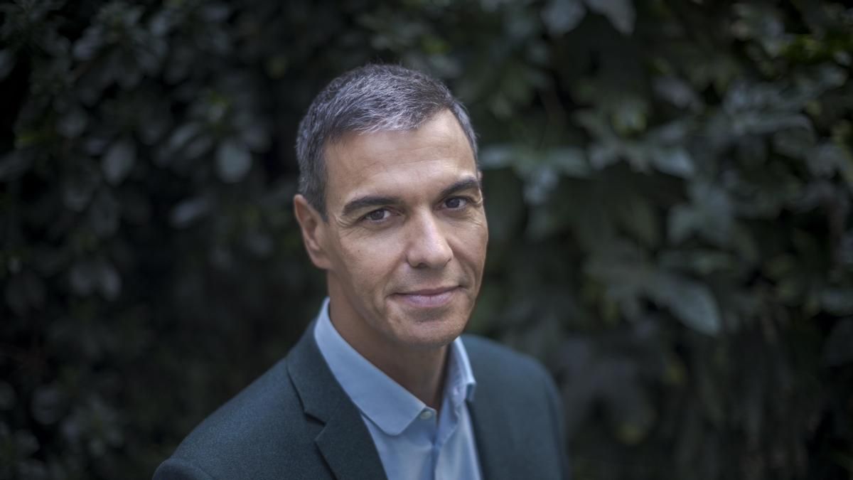 Pedro Sánchez durante la entrevista con elDiario.es