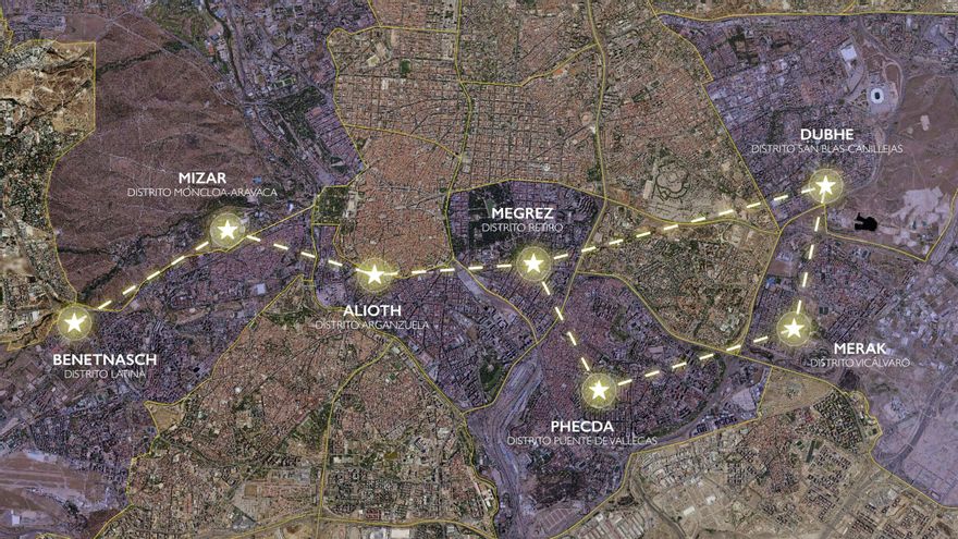 Madrid planea siete fuentes con estrella que dibujen la Osa Mayor por sus distritos