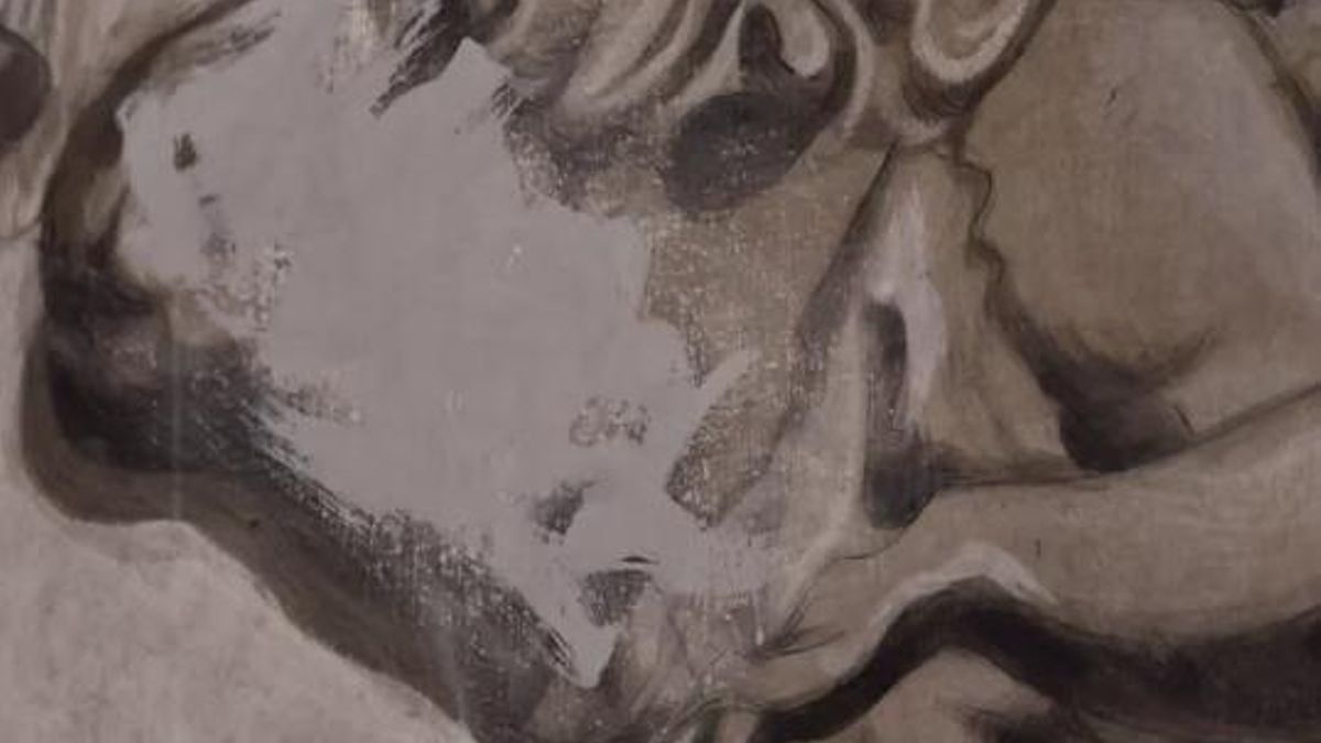 El restaurador Bruno Valentinetti explicó que cubrió el rostro por indicación directa de la autoridad eclesiástica