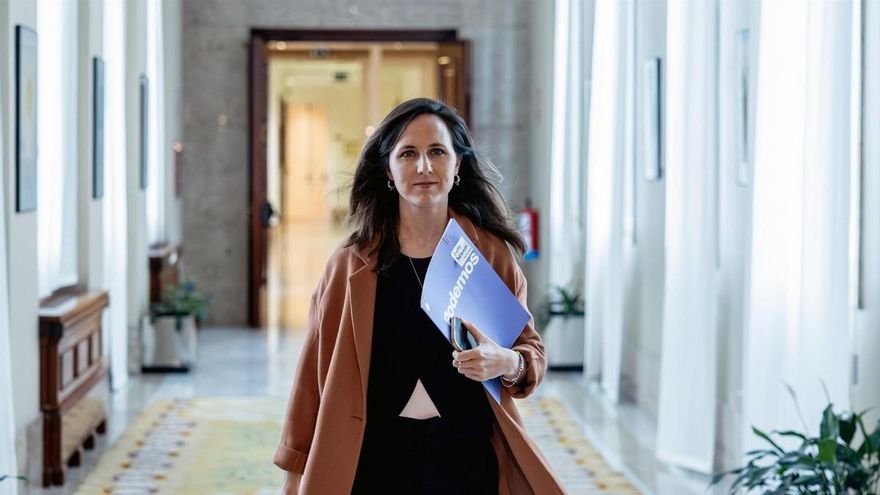 La secretaria general de Podemos, Ione Belarra, a su llegada a la Junta de Portavoces, en el Congreso de los Diputados, a 10 de marzo de 2026