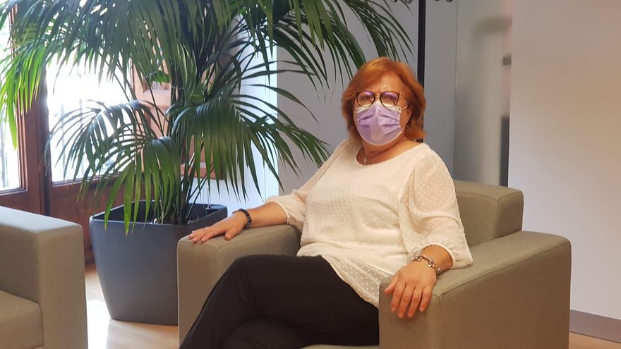 La delegada del Gobierno en Valencia, Gloria Calero, durante la entrevista.