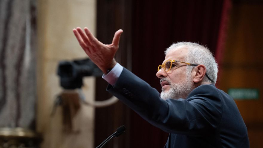 El presidente de Cs en el Parlament, Carlos Carrizosa, inteviene en el pleno sobre Presupuestos de la Generalitat 2024