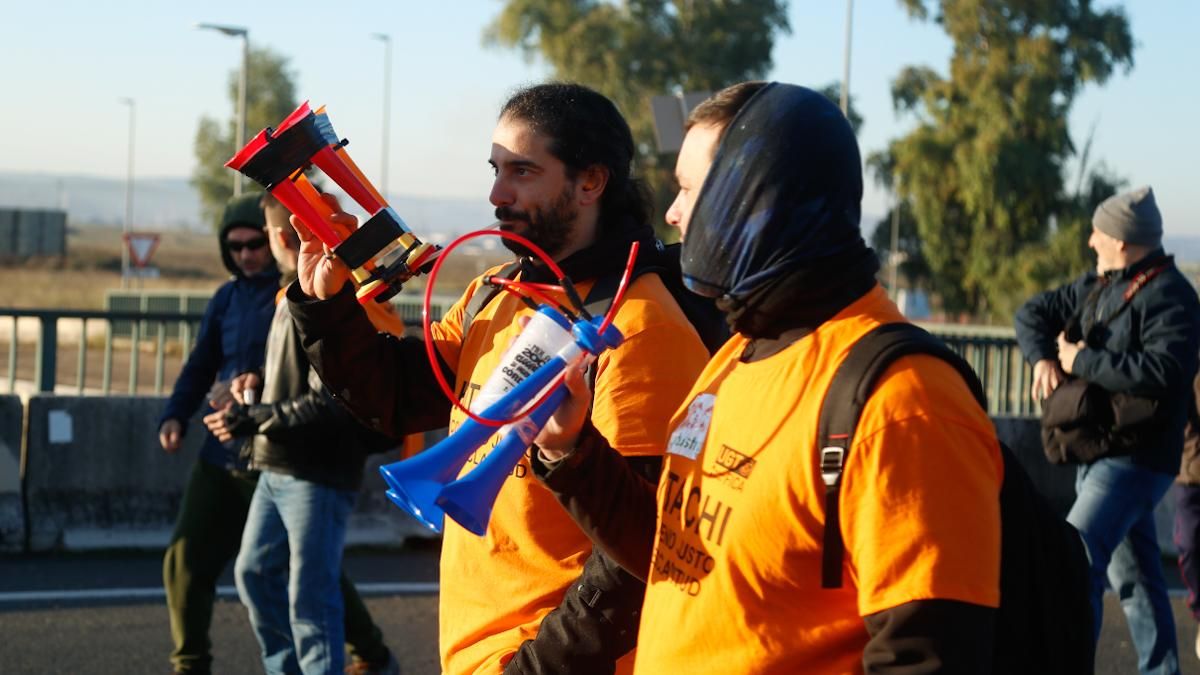Manifestación de los trabajadores de Hitachi